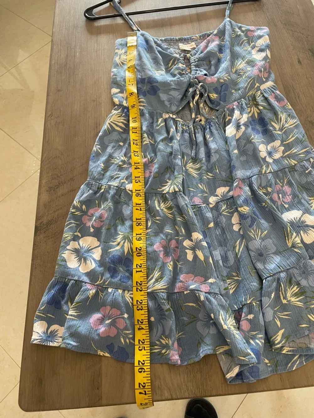 Aeropostale Floral Sweetheart Double Cinch Mini Dress Sz. L